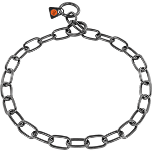 Collier chaîne Sprenger maillons moyens acier inoxydable noir 3 mm