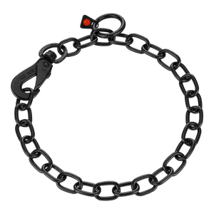Collier chaîne Sprenger réglable avec crochet SPRENGER renforcé acier inoxydable noir 4 mm