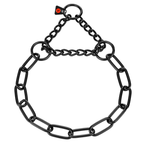 Collier chaîne Sprenger à traction limitée acier inoxydable noir 4 mm