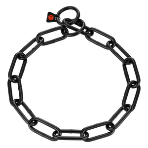 Collier chaîne Sprenger maillons longs acier inoxydable noir 5 mm