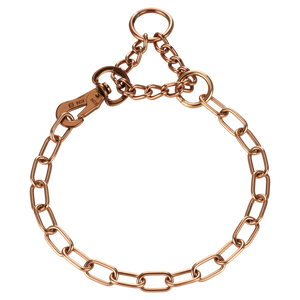 Collier chaîne maillons moyens Sprenger réglable avec crochet SPRENGER et chaîne d'assemblage Curogan 3 mm
