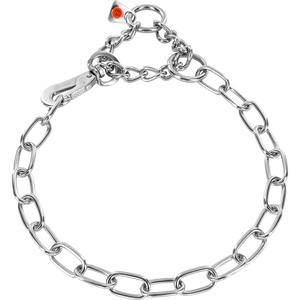 Collier chaîne Sprenger réglable maillons moyens avec crochet SPRENGER et chaîne d'assemblage acier inoxydable 3 mm