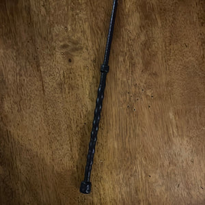 Döbert – Stick Döbert poignée cuir texturé et mèche Bleu/bleu-jaune 120cm  | Sellerie Bucéphale