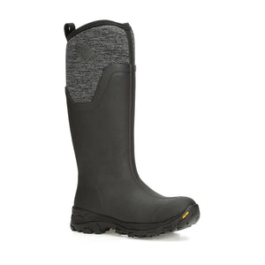 Botte Muck Boot Arctic ICE Tall noir et gris chine, profil droit