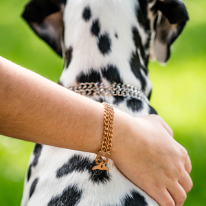 Bracelet femme 2 rangs Sprenger &ME acier inoxydable or rose