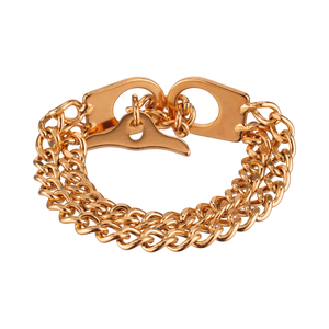 Bracelet femme 2 rangs Sprenger &ME acier inoxydable or rose
