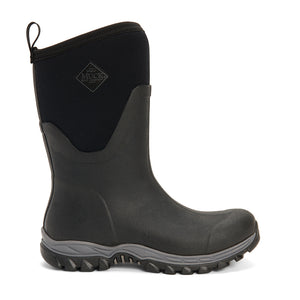 Botte Muck Boot Arctic Sport II Mid noire, profil droit hauteur mi-mollet