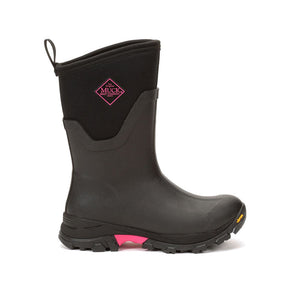 Botte Muck Boot Arctic ICE Mid noire, vue de trois quarts avant