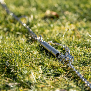 Chaîne d'attache Sprenger avec ressort acier nickelé 4 mm 200 cm