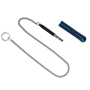 Sifflet de dressage silencieux Sprenger avec étui, capuchon et chaîne