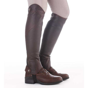Mini-chaps en cuir huilé Remus, marron