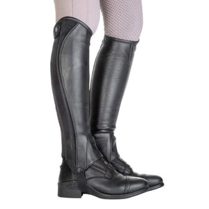 Mini-chaps synthétique et cuir Combi Fashion, noir