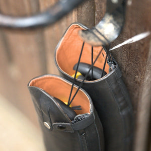 Bottes d'équitation Maximus en cuir souple, noir