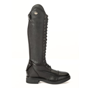 Bottes d'équitation enfant Fabius à patchs amovibles, noir