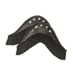 Patchs de tige pour bottes Fabius, la paire, noir/blanc