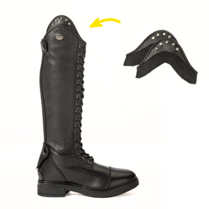 Patchs de tige pour bottes Fabius, la paire, noir/blanc