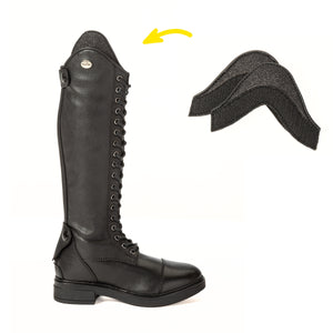 Patchs de tige pour bottes Fabius, la paire, noir paillettes