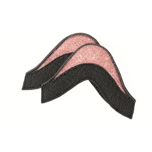 Patchs de tige pour bottes Fabius, la paire, noir/rose gold