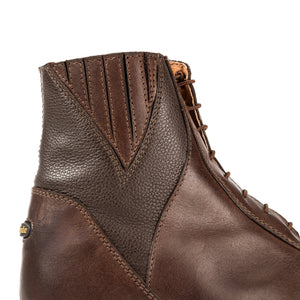 Boots d'équitation Titus assemblage de cuirs, marron