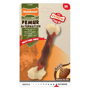 Fémur à mâcher en nylon Nylabone saveur bœuf pour chien
