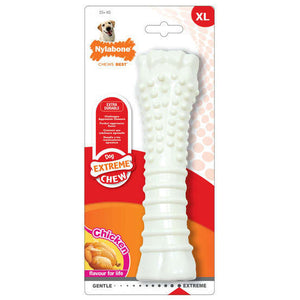 Os à mâcher texturé Nylabone saveur poulet taille XL pour grand chien