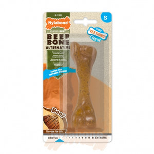 Os à mâcher en nylon souple Nylabone saveur bœuf pour chiot