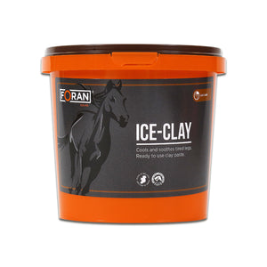 Ice Clay Foran, cataplasme d'argile rafraîchissant prêt à l'emploi en seau de 4 kg pour cheval