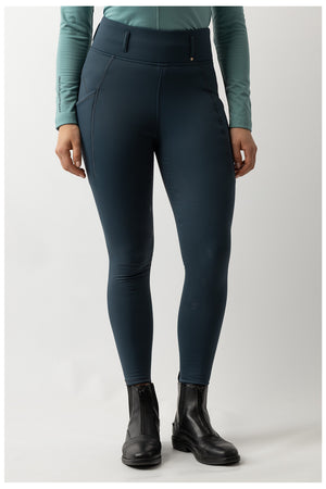 Collant d'équitation d'hiver BR Linda femme, fond silicone