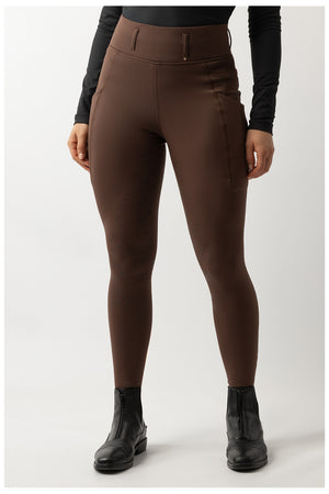 Collant d'équitation d'hiver BR Linda femme, fond silicone