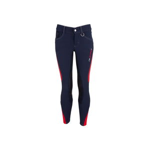 Pantalon d'équitation BR Mika enfant, fond ¾ et basanes silicone