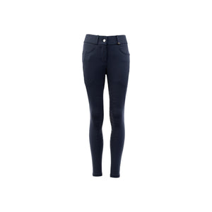 Pantalon d'équitation BR Mikai enfant, fond silicone