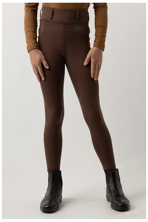 Collant d'équitation BR Eevolv Loena enfant, fond silicone