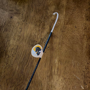 Döbert – Stick Döbert poignée cuir texturé et mèche Blanc/Bleu 140cm  | Sellerie Bucéphale