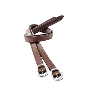 Courroies d'éperons en cuir Kavalkade marron