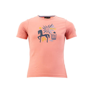 T-shirt BR Mini Horse enfant en coton extensible - peach-blossom