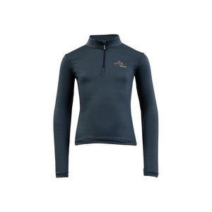 T-shirt manches longues zippé BR Mini Horse enfant - midnight-navy