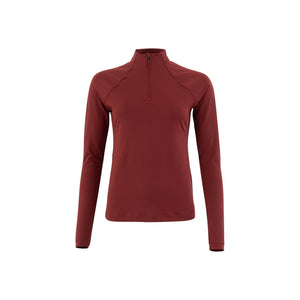 Haut manches longues zippé BR CLX femme - cabernet