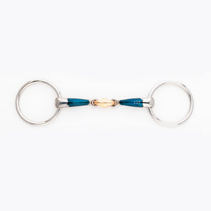 Mors de filet à anneaux Ergonomic sweet iron 14 mm double brisure Lock Up