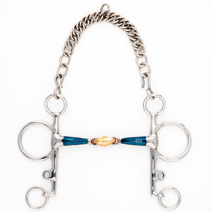 Pelham Ergonomic sweet iron 14 mm double brisure Lock Up, branches longues