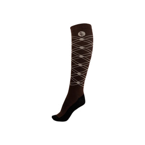 Chaussettes d'équitation BR Luca à motif argyle