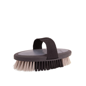 Brosse de pansage Premiere Soft Grip douce moyenne poils 2,5 cm noir-gris
