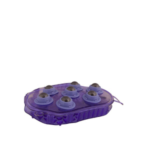 Gant de massage Premiere billes acier et picots violet