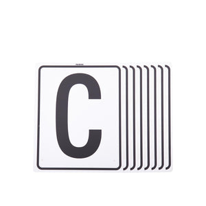 Lettres de manège Premiere A-B-C-E-F-H-K-M en plastique blanc