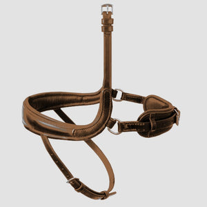 Muserolle interchangeable Passier 819 combinée, dégagement des pommettes, sous-gorge ergonomique coloris Havane (rendu)