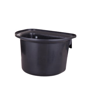 Mangeoire demi-ronde Premiere 15 L avec crochets noir