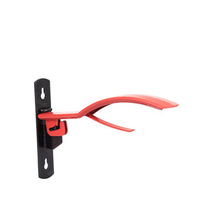 Porte-selle mural Premiere Luxe repliable avec porte-bridon rouge-noir