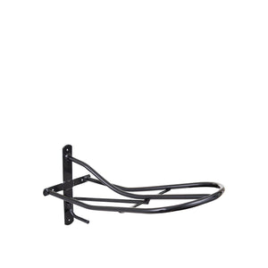 Porte-selle mural fixe Stubbs avec porte-bridon noir