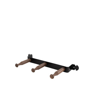 Patère murale Stubbs Retro Shelfie trois patères 18 cm noir