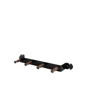 Patère murale Stubbs Retro Shelfie quatre patères noir