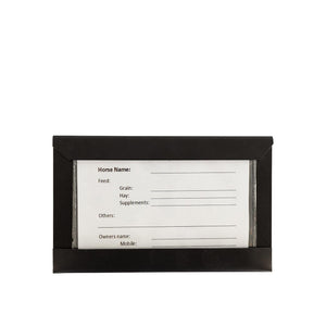 Plaque de box Premiere en métal à carte interchangeable noir